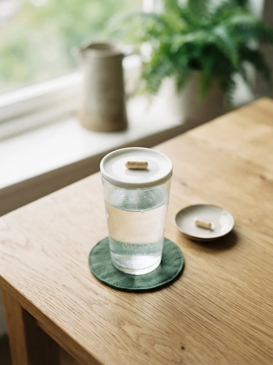 How to take Mirara supplement - taking a capsule with water